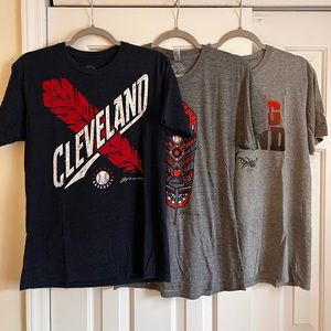 Cleveland Guardians & Cleveland Browns Men’s Medium T-Shirts